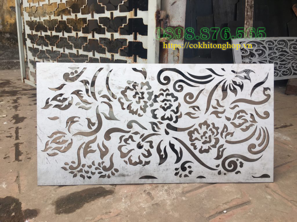 cắt laser hoa văn sắt kim loại